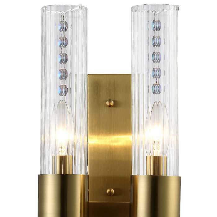 Бра Crystal Lux OTONO AP2 BRASS/TRANSPARENTE
