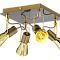 Люстра Sfera Sveta 145877/4C ANTIC BRASS+GOLD