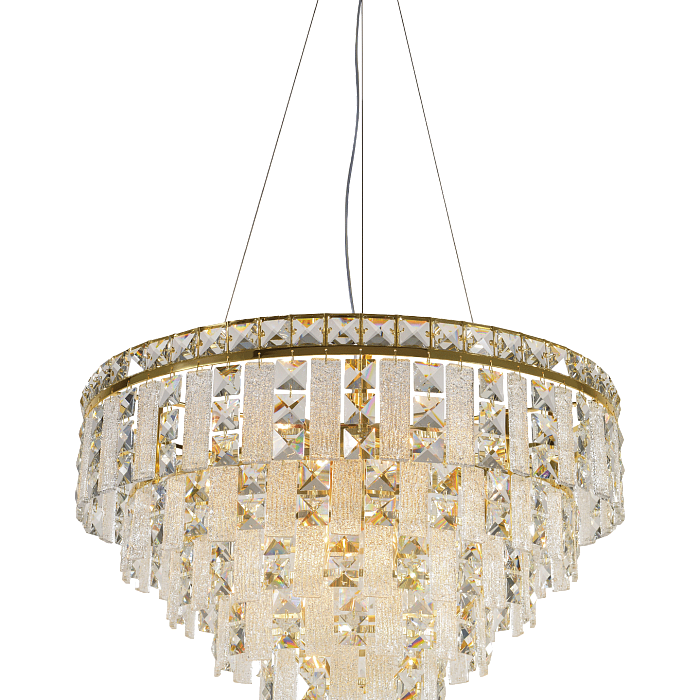 Люстра NewRgy 2894E/14 GOLD+CLEAR